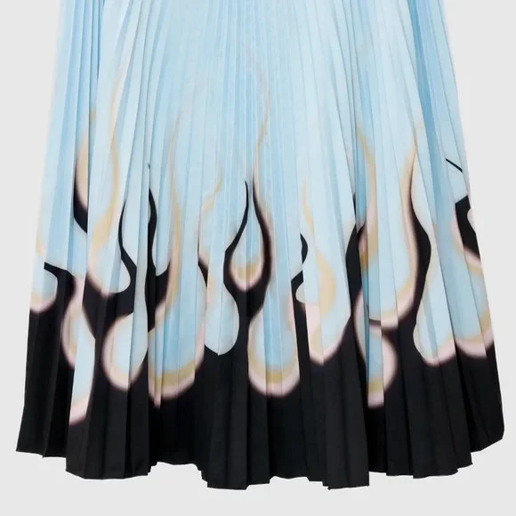 *SOLD* Prada S/S 2012 Pleated Flame Dress - Picture 6 of 7